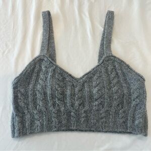 NWT Free People Charcoal Knit Crop Top